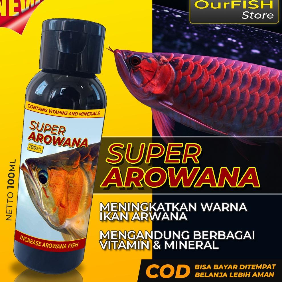 LiZ/ Vitamin Ikan Arwana SUPER AROWANA Arwana Super Red Golden Red Silver Red Jardini Platinum 100ML //Lagi dizcon