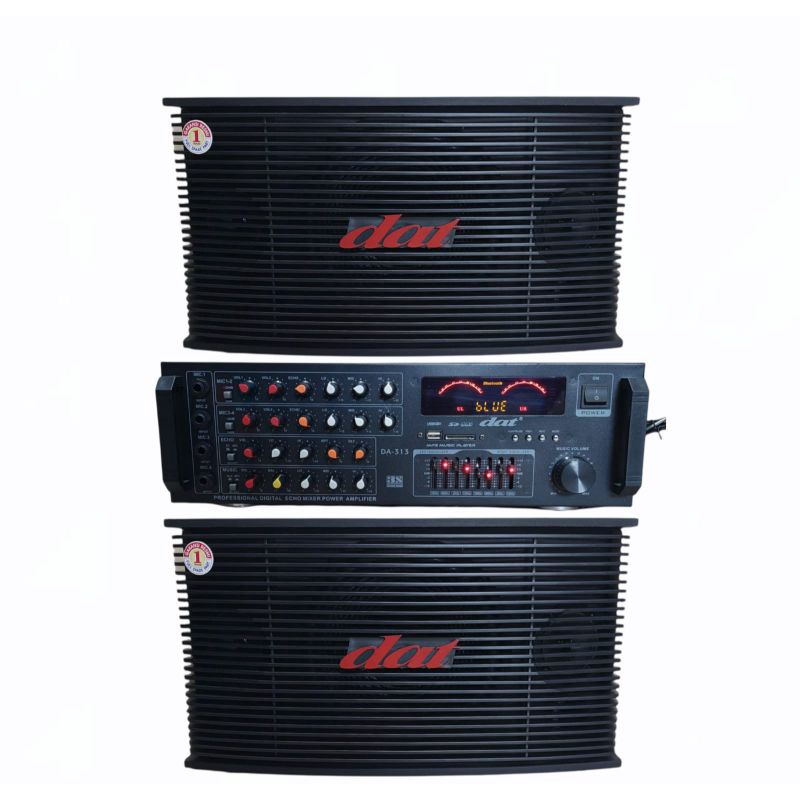 Paket Sound System Karaoke 3 Way DAT 10 Inch Amplifier Mic Wireless Advance Sound System