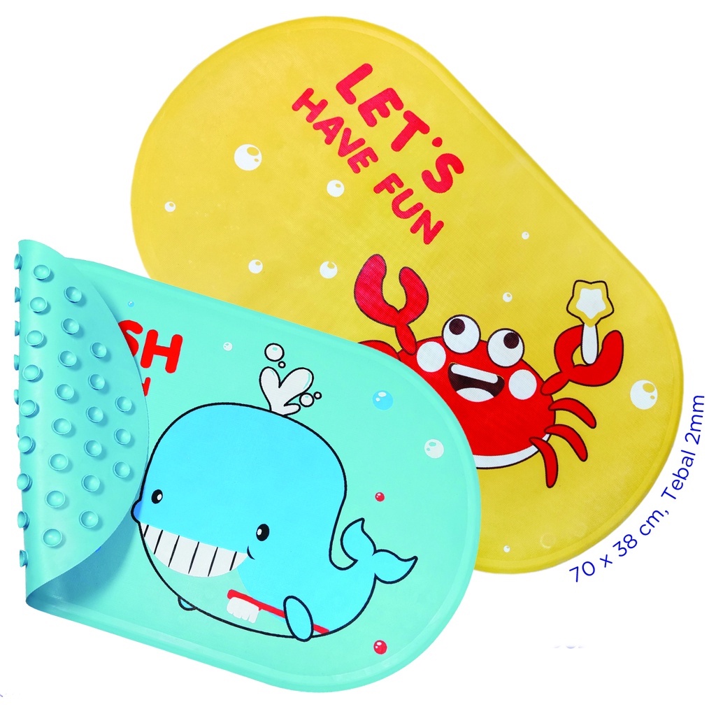 Baby Safe Rubber Bath Mat Large Alas Bak Mandi Bayi Karpet Karet Anti Slip