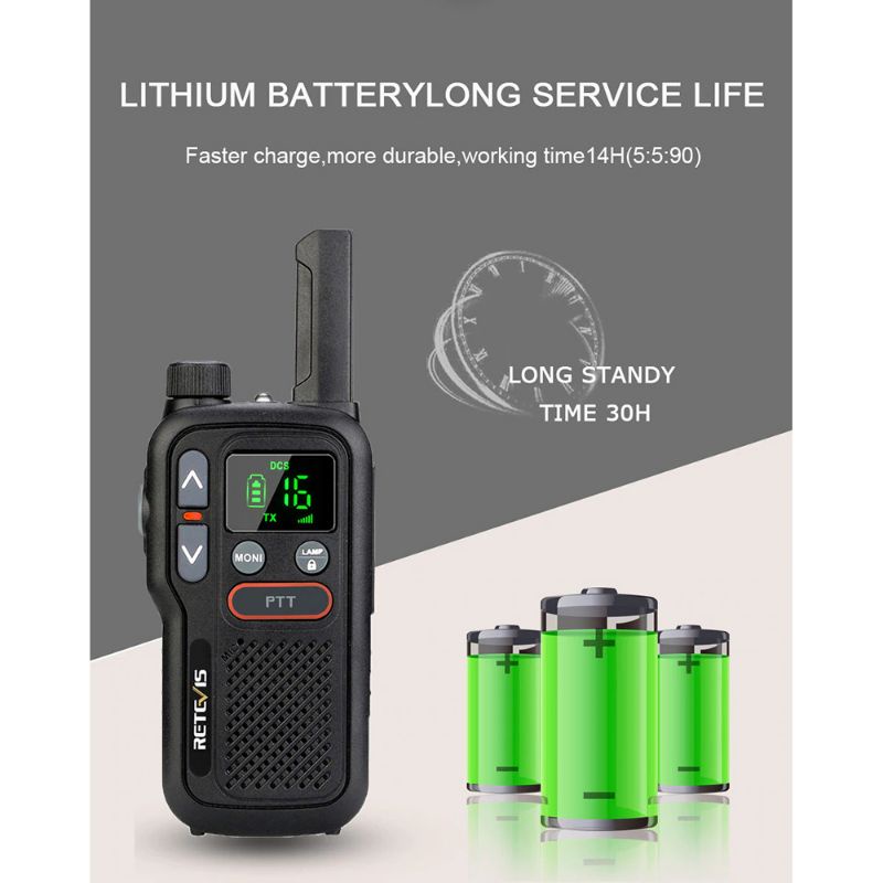 Retevis Mini Walkie Talkie 446MHz 0.5W PMR446 Version