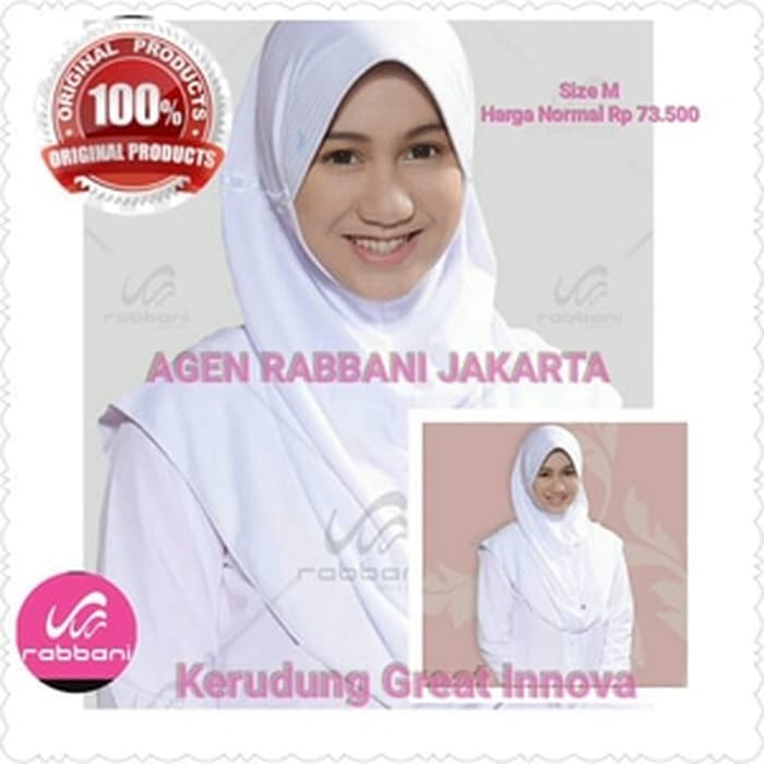 Kerudung Rabbani Great Innova Ukuran L - Abu-abu