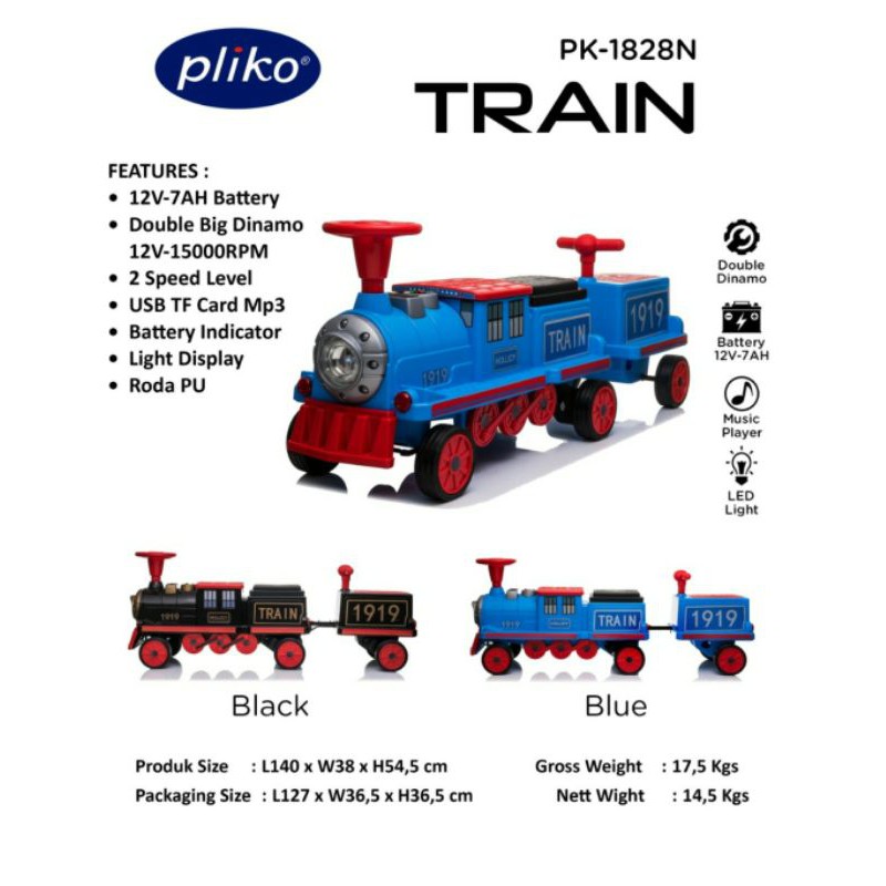 Kereta mainan anak Pliko PK 1828