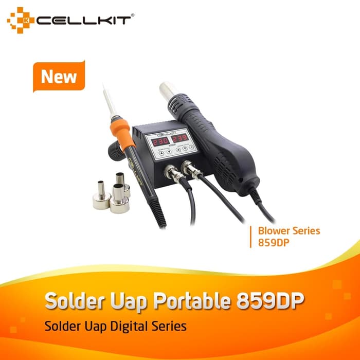BLOWER - SOLDER UAP - HOT AIR GUN PORTABLE 2IN1 DIGITAL CELLKIT 859DP