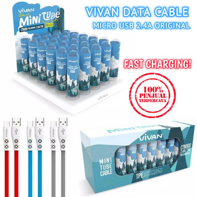 Kabel data micro USB Vivan CTM100 / kabel charger Vivan micro usb
