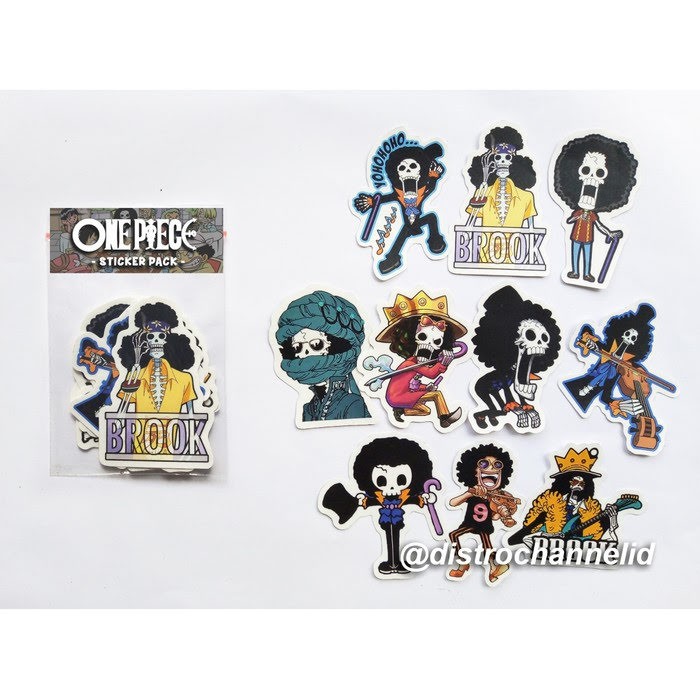 

Stiker Pack One Piece BROOK isi 10pcs Bahan Vinil Tahan Air Waterproof