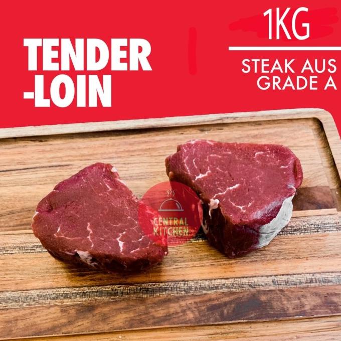 

Daging Sapi Impor Aus Tenderloin Beef Steak Grade A 1Kg Store_Gemoy