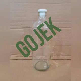 Botol Kaca 1 Liter / Botol Jamu 1liter / Botol Beling Bensin 1lt Tutup ...