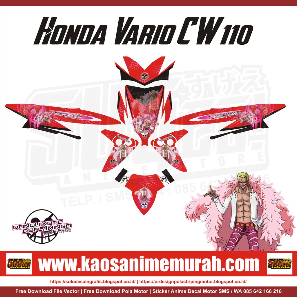 Stiker Decal Vario Merah 110 - Mary Rosh