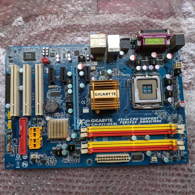 Motherboard Mobo Gigabyte lga 775 GA-P31-DS3 DDR2 bekas murah