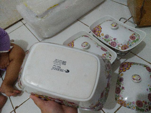 (hanya Di Shopee) Vicenza Alat Saji Dengan Rak / Wadah Sayur / Prasmanan Vicenza - Ba751