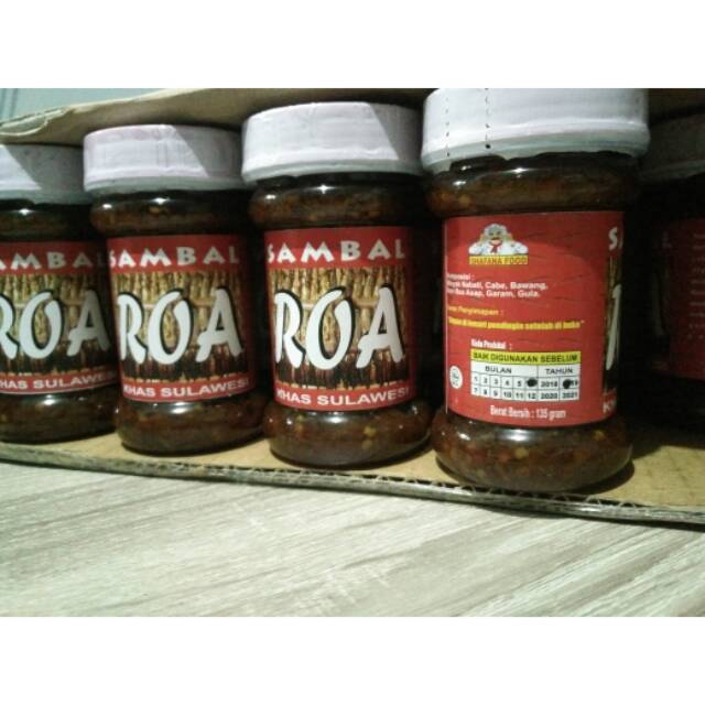 

Sambal ikan Roa kemasan khas manado, sambal asli homemade tanpa pengawet.. disajikan praktis..