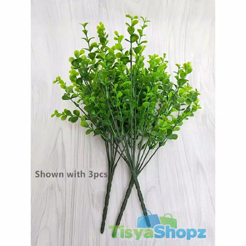 Daun Dollar Mini 7 Cabang / Daun Artificial Plastik [TANPA POT]