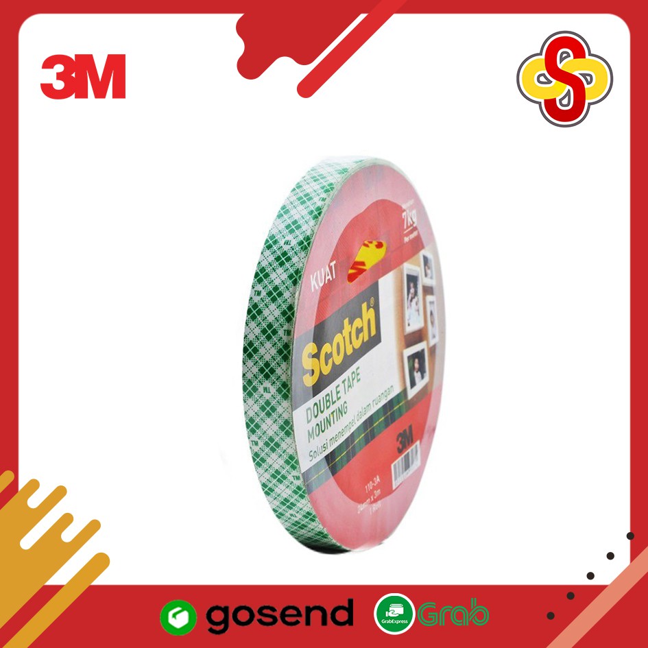 Double Tape Indoor Scotch 3M Mounting Tape Permanen 110 12mm x 3m