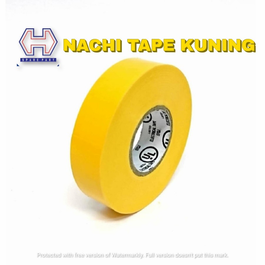 

ISOLASI LAKBAN LISTRIK NACHI KUNING / NACHI TAPE WARNA KUNING
