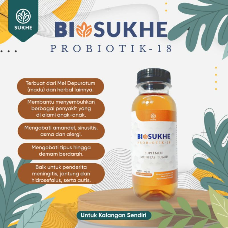 Biosukhe Probiotik 18 madu Probiotik  Suplemen Imunitas anak ibu hamil Amandel Sinusitis Asma Alergi