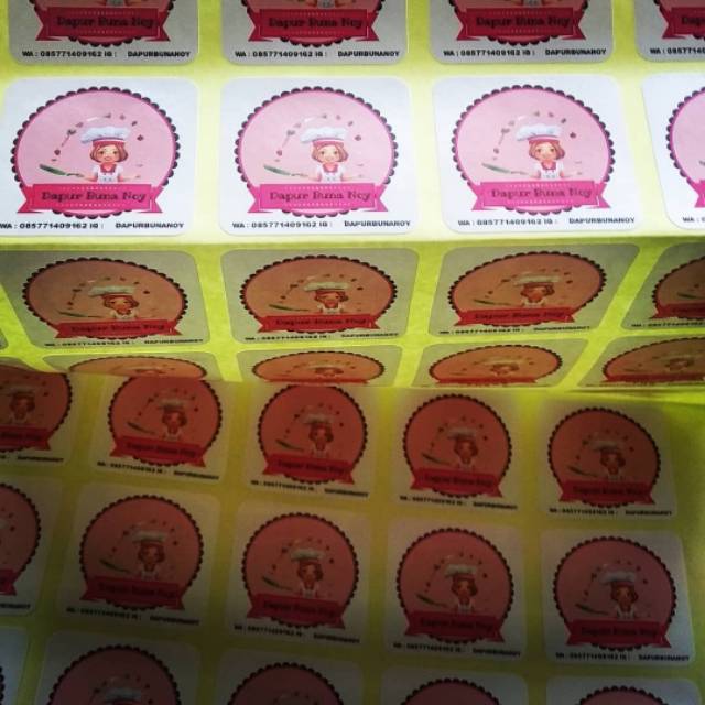 Stiker Label Bahan Stiker Kromo Yang Digunakan Untuk Box Makanan Atau Plastik Shopee Indonesia