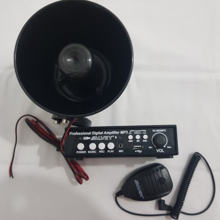 Megaphone/Amplifier ALVEY TA-990 MP3 Recording sirine Multifungsi original