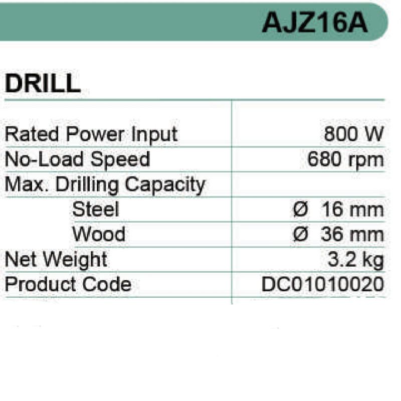 MESIN BOR 16MM AJZ16A DCA BEST QUALITY