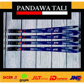 Jual Lanyard BUMN Bank BTN Biru BUMN Untuk Indonesia Lanyard Printing Pandawa Tali Surabaya