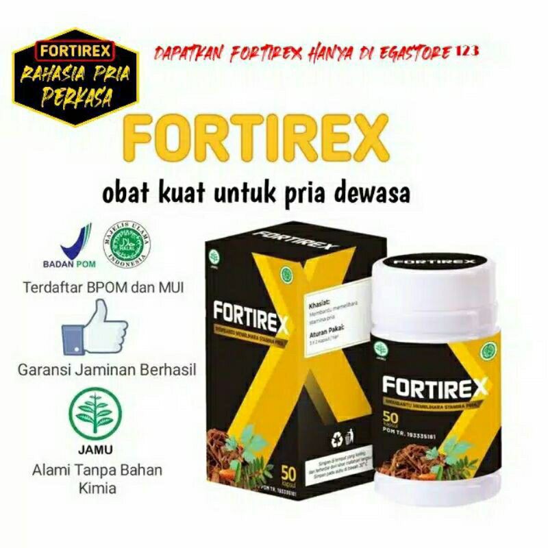FORTIREX obat kuat herbal obat ejakulasi dini suplemen pria obat impotensi penambah stamina pria