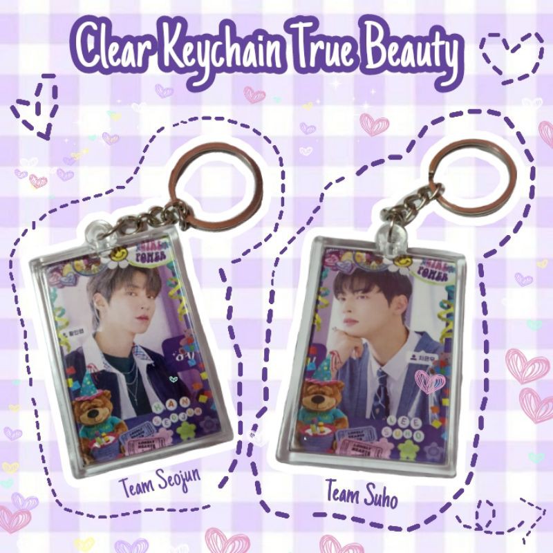 CLEAR KEYCHAIN TRUE BEAUTY CHA EUNWOO HWANG INYEOP