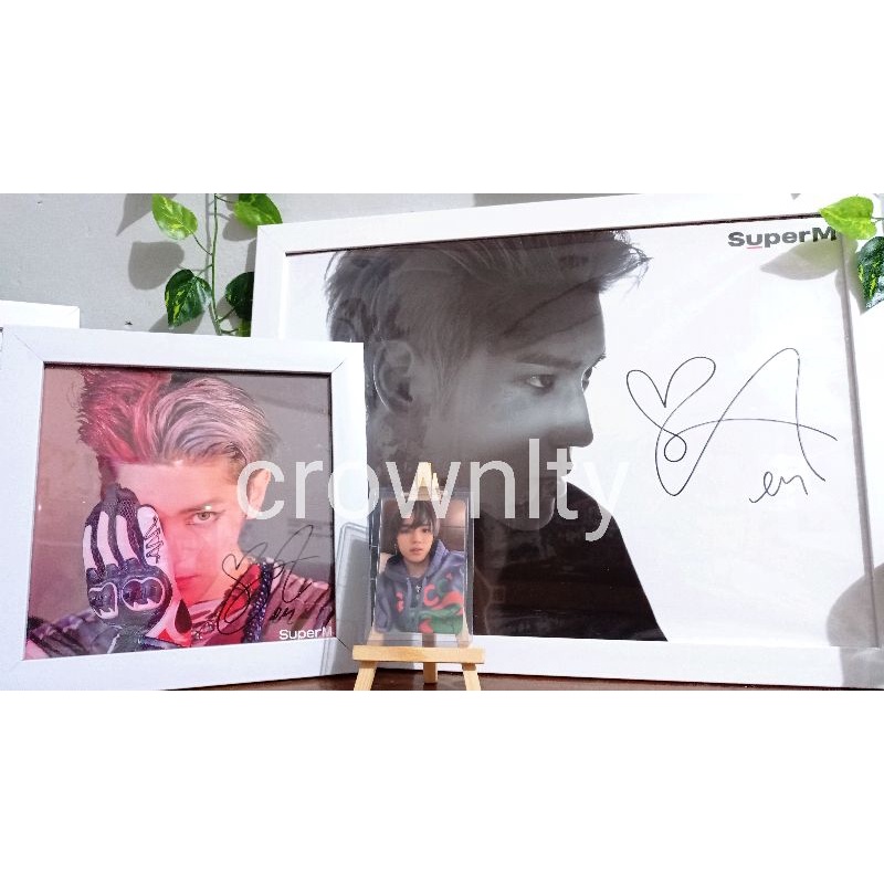 signed poster lp poster superm taeyong super one jopping neozone nct