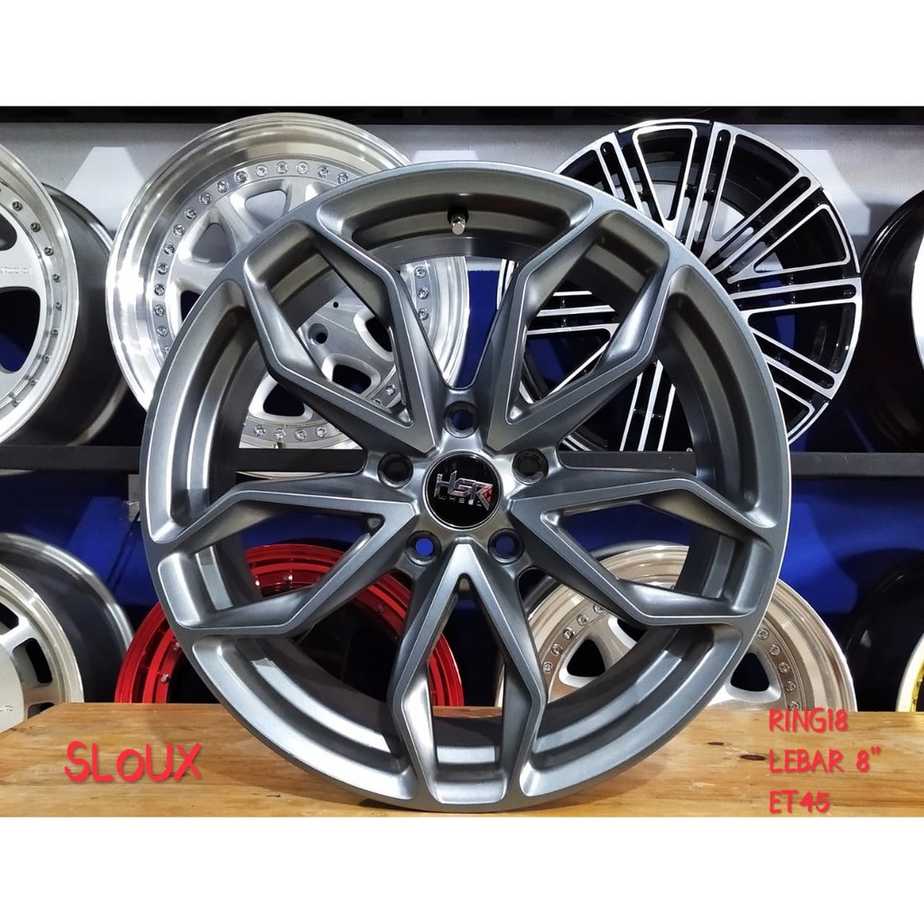 Velg Mobil HSR Sloux R18 Racing Ring 18 Lebar 8 PCD 5X114.3 Rush civic expander apv wuling