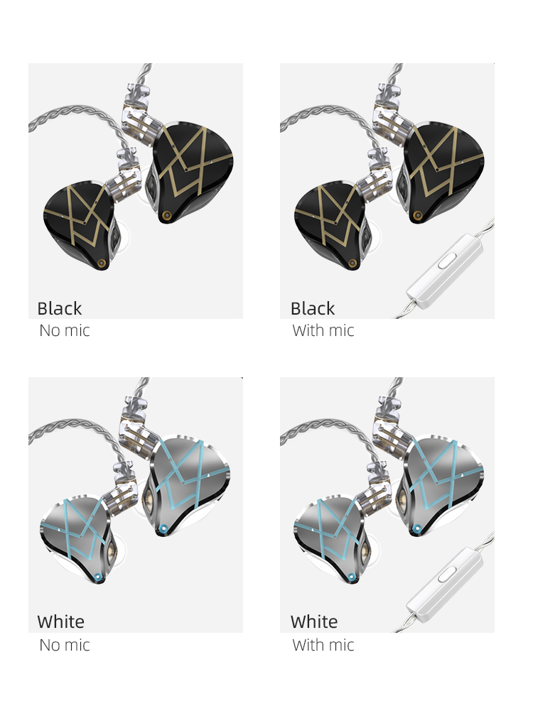 Kz Asx 20ba Earphone In Ear Hifi Bass Bahan Metal Dengan Fitur Noise Canceling Untuk Dj