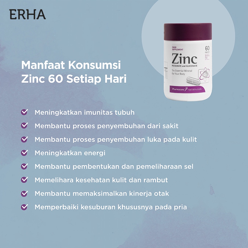 Erha Zinc Picolinate And Gluconate 60 Capsules