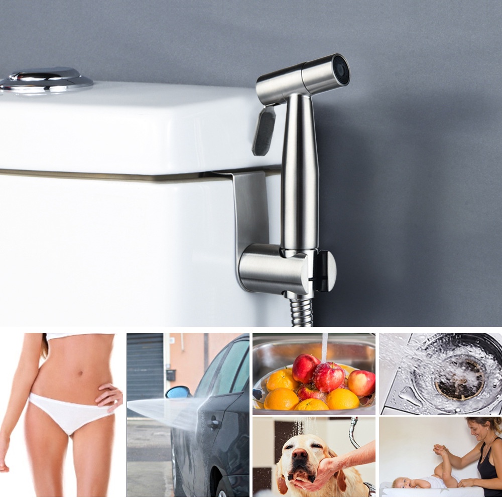 【304 Stainless】Jet Shower Set/Jet Shower Bidet Semprotan Toilet/Jet Shower Closet Spiral Sower Bidet