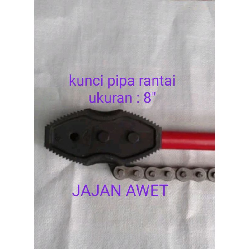 kunci pipa 8 inch - chain pipe wrench 8 inch - kunci pipa rantai - kunci pipa