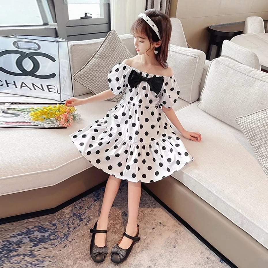 Dress Anak Perempuan Sabrina Polkadot