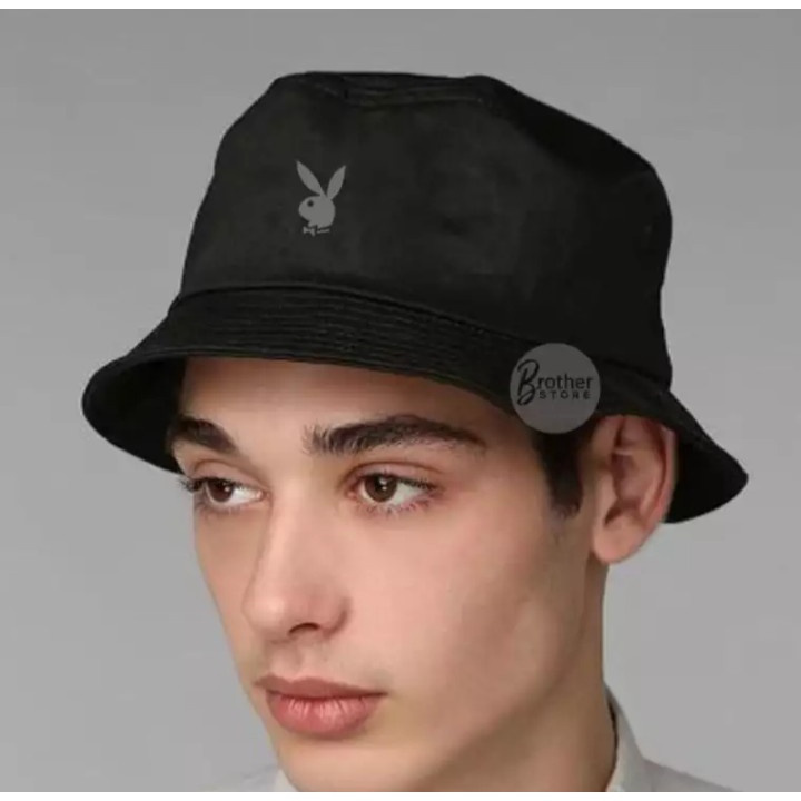TOPI BUCKET HATS PRIA WANITA LOGO PLAYBOY ABU PREMIUM