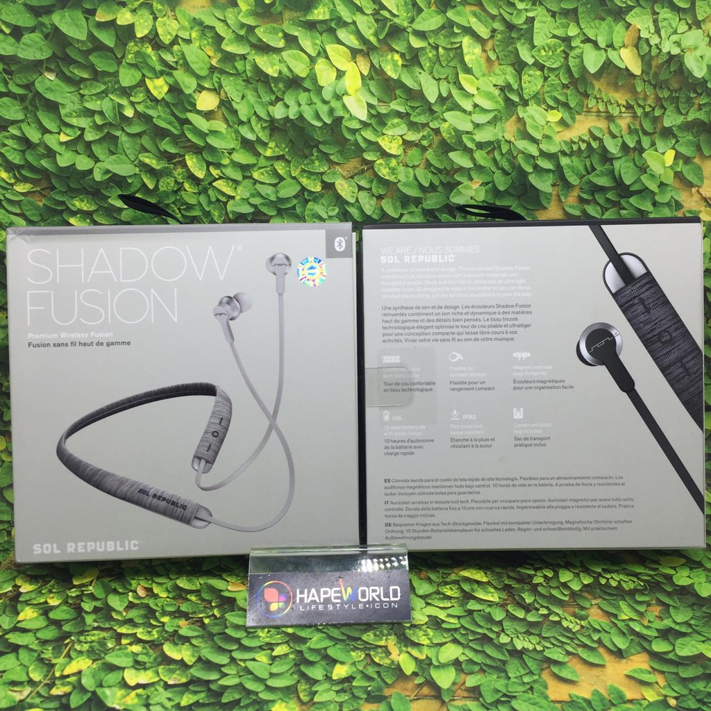 SOL REPUBLIC SHADOW FUSION WIRELESS BLUETOOTH EARPHONE - BLACK