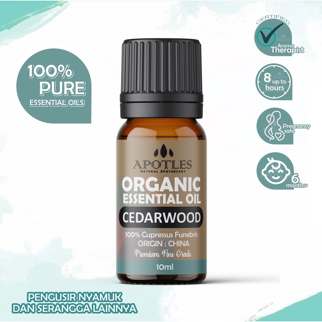 Cedarwood Pure Essential Oil - Minyak Aromaterapi Cedarwood Essential Oil 10ml