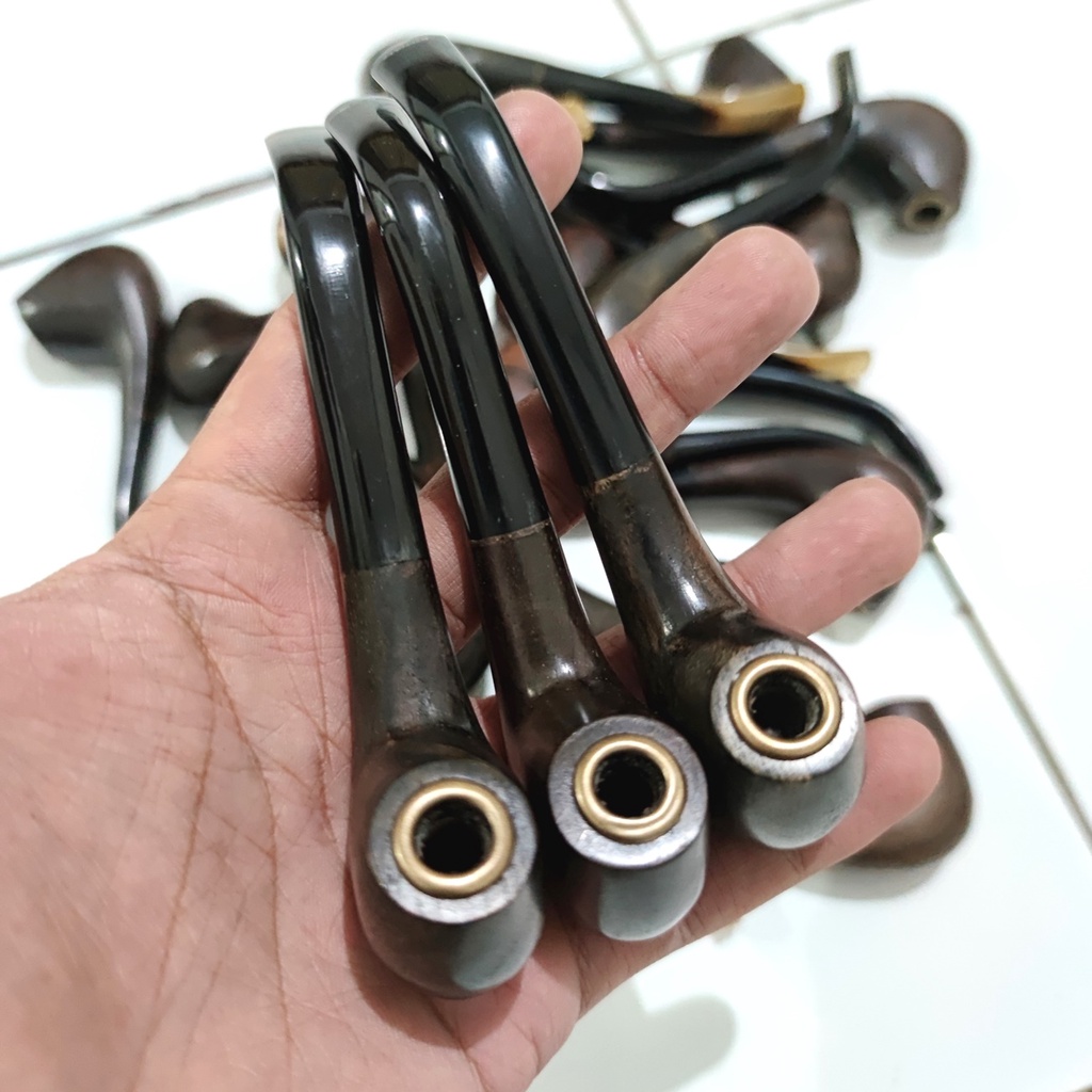 once roko kayu galih sonokeling kombinasi tanduk sapi kerbau original / pipa rokok istimewa