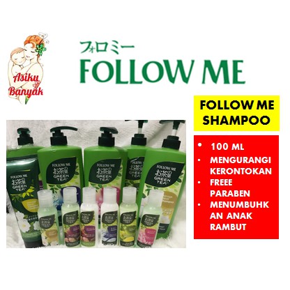 follow me green tea shampoo conditioner 100ml  |  followme greentea sampo manise rontok anti hairfall-Shampoo 100ml