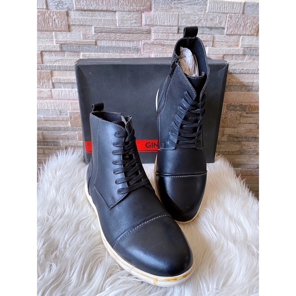 PSPGN.CO | ORIGINALS BRANDED GINO MARIANI BENITO SEPATU PRIA KULIT BOOTS FASHION TALI KASUAL TOURING
