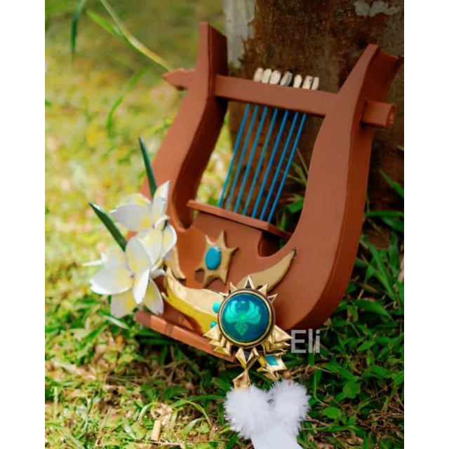 aksesoris Cosplay Venti Harp Genshin Impact
