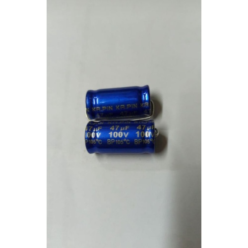 kapasitor capasitor elco non polar 47uf 100v merk pinka harga perbuah