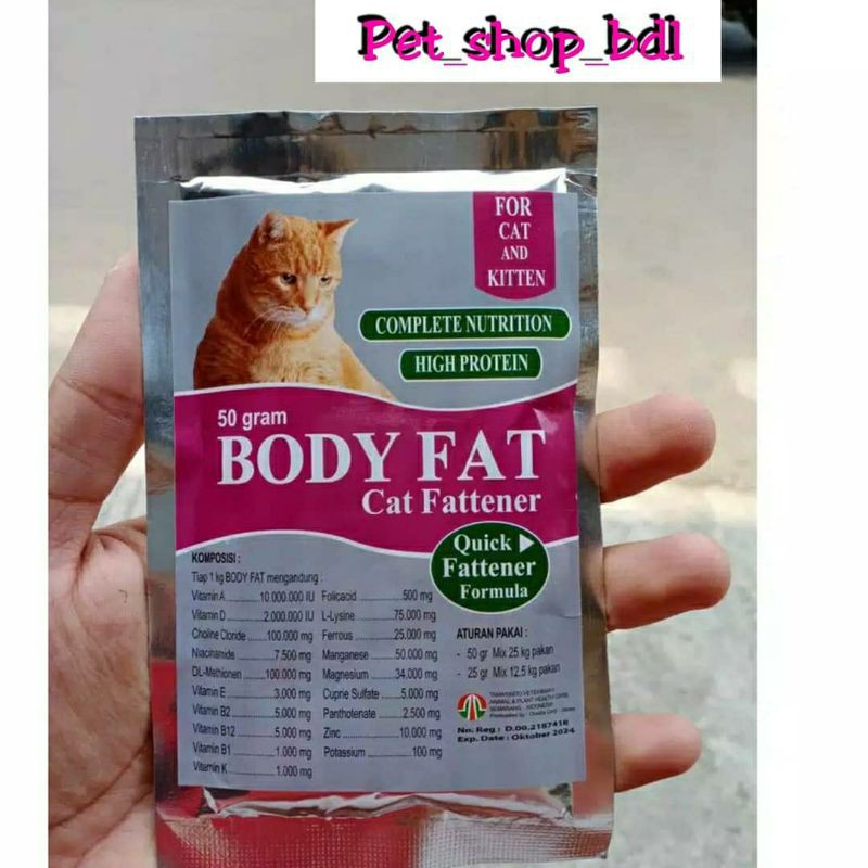 Body fat penggemuk badan kucing