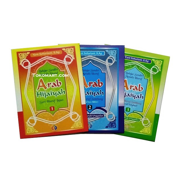 Buku Anak TK PAUD - BELAJAR MENULIS HURUF ARAB HIJAIYAH Jilid 1 2 3 - Satu Set - U SD Umum - Tokomart Shop