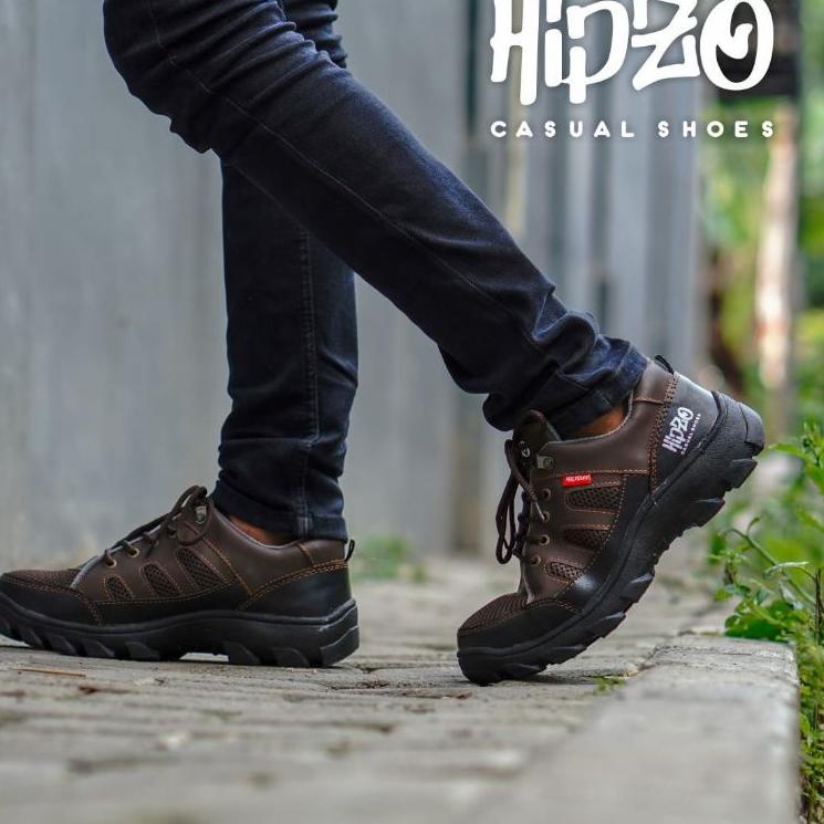 Bagus Banget.. Sepatu Safety Pria Premium M- 051 Hipzo Sepatu outdoor  Kerja Proyek Terbaru Sepatu ORIGINAL terlaris Ujung Besi Safety Sefty Shoes Pria Boots Krisbow Jogger King Cheetah