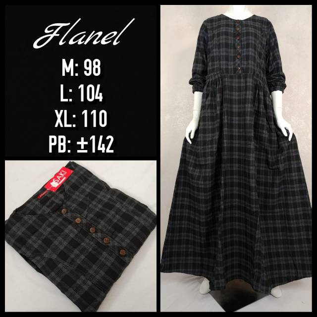 Gamis flanel import by asaki|Gamis import|gamos casual