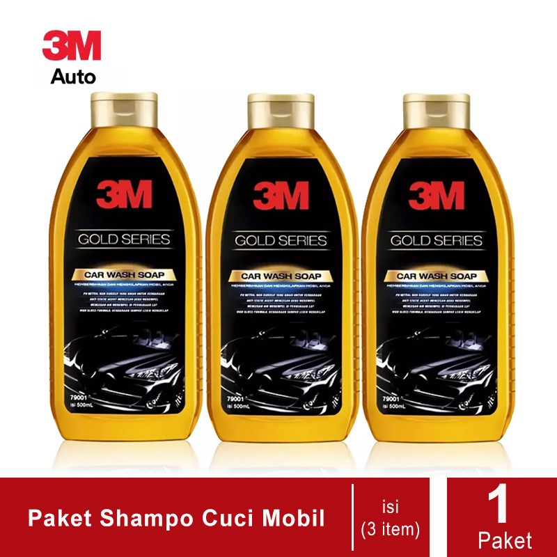 Paket 3 Botol - 3M Car Wash Soap Gold Series