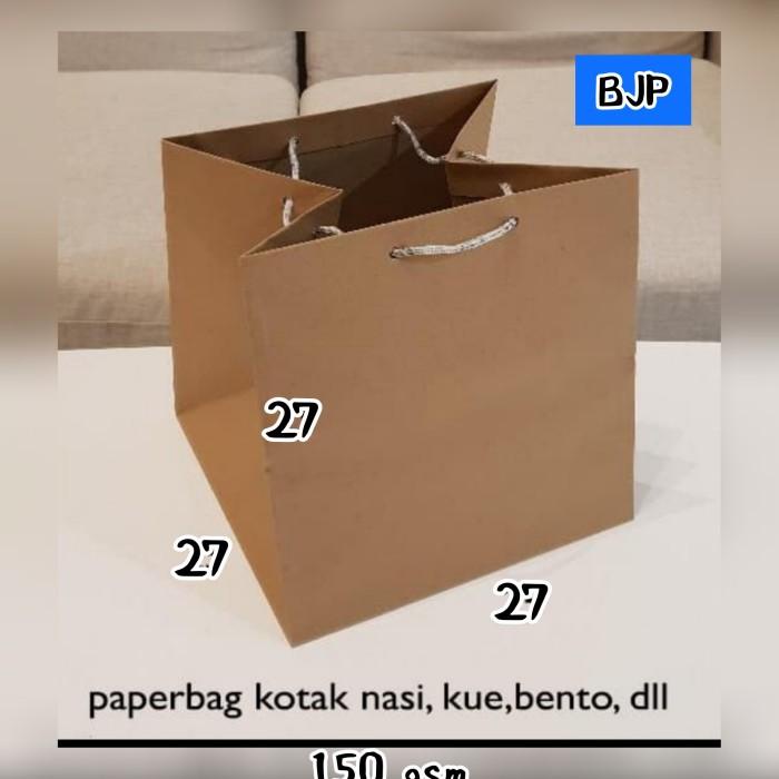 

Goodiebag Paper Bag Polos ~ Tas Kertas Brown Kraft Uk 27 X 27 X 27 Cm.
