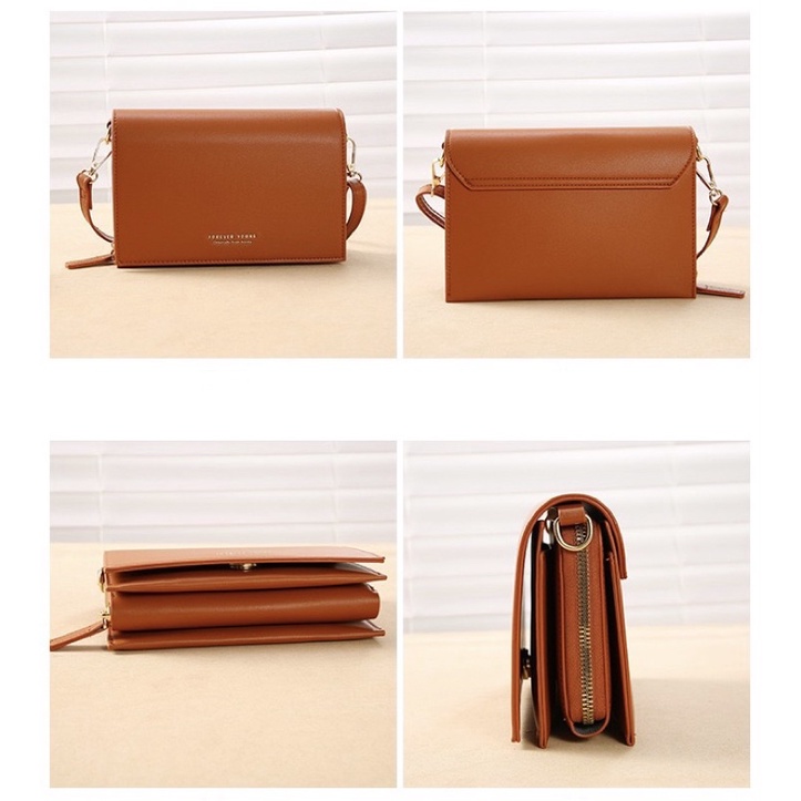 Tas Selempang Kulit Wanita Dompet Hp Multifungsi Tas Cewek Mini Bag Slingbag FY C283-1