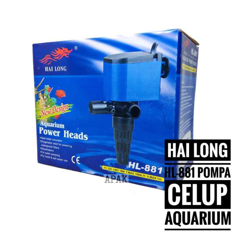 Hai Long HL-881 pompa celup aquarium power heads hailong 881 murah