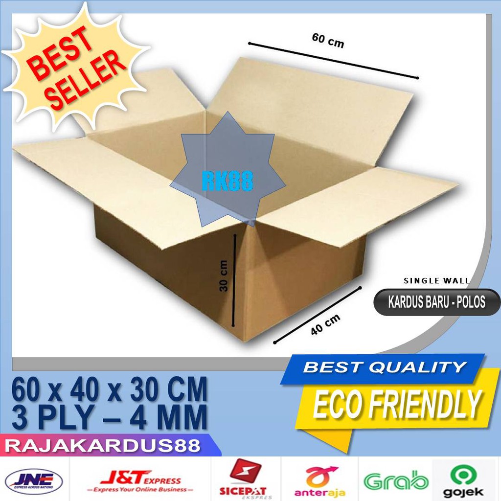 KARDUS BOX/KARDUS PACKING POLOS JUMBO UK 60X40X30 CM