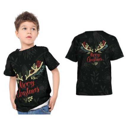 Kaos Baju T-shirt Murah Anak Laki-Laki Dan Perempuan Merry Christmas Natal 2021 Art11